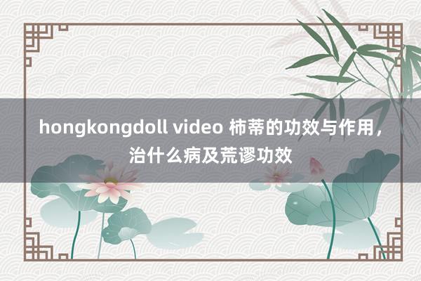 hongkongdoll video 柿蒂的功效与作用，治什么病及荒谬功效
