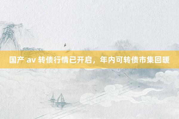 国产 av 转债行情已开启，年内可转债市集回暖